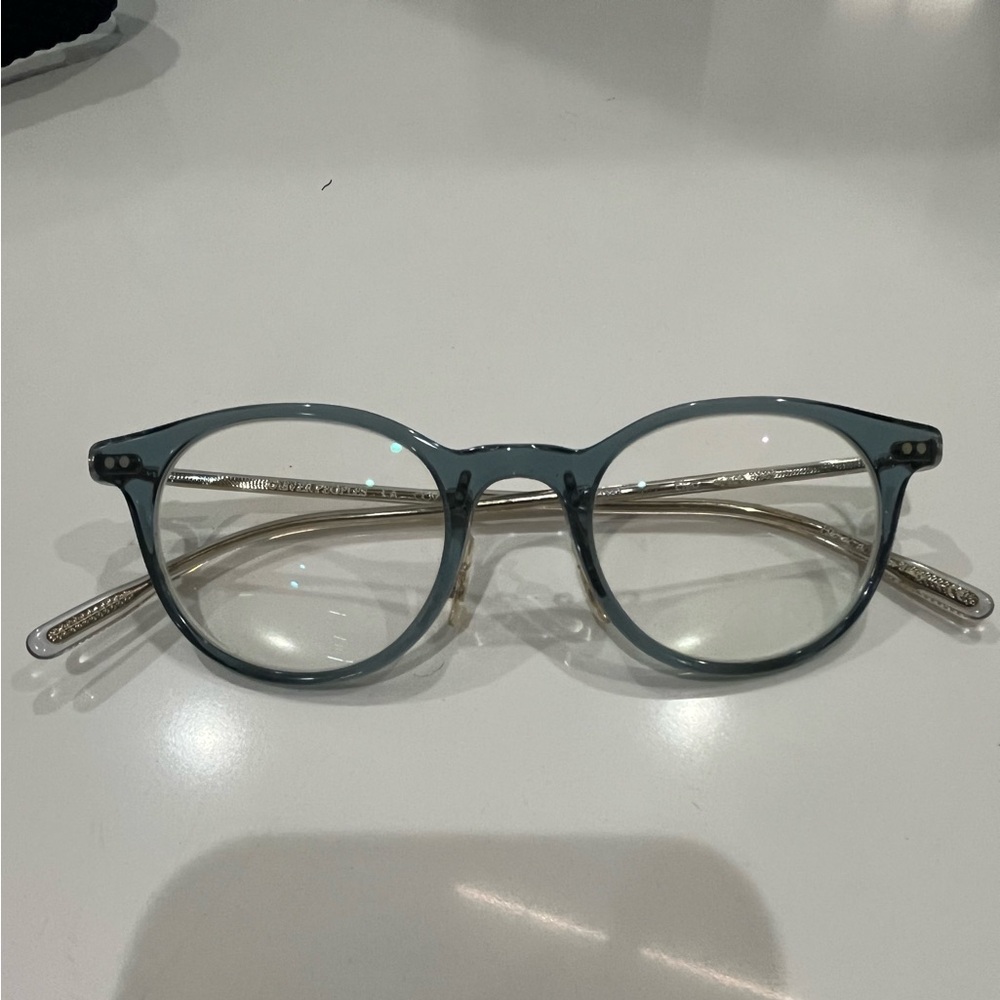 Rare Authentic Oliver Peoples OV5383 1617 Elyo 46mm Washed Teal Glasses Italy